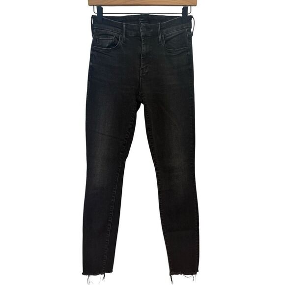 Mother The Looker Ankle Fray Skinny Jeans in Night Hawk Size 25 - Picture 1 of 7
